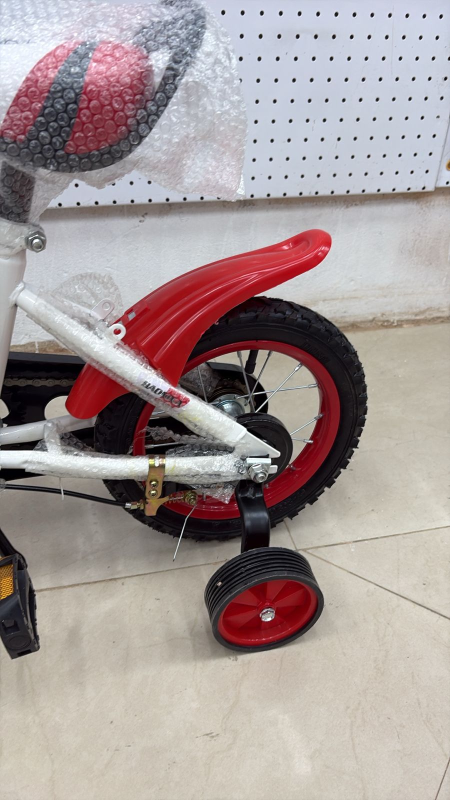 Baosika Kids Sports Bike Size 12 Inch Red And White in color - Image 2