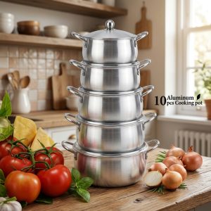 Fan-Gt 10 Aluminium Cooking Pot 10 pcs